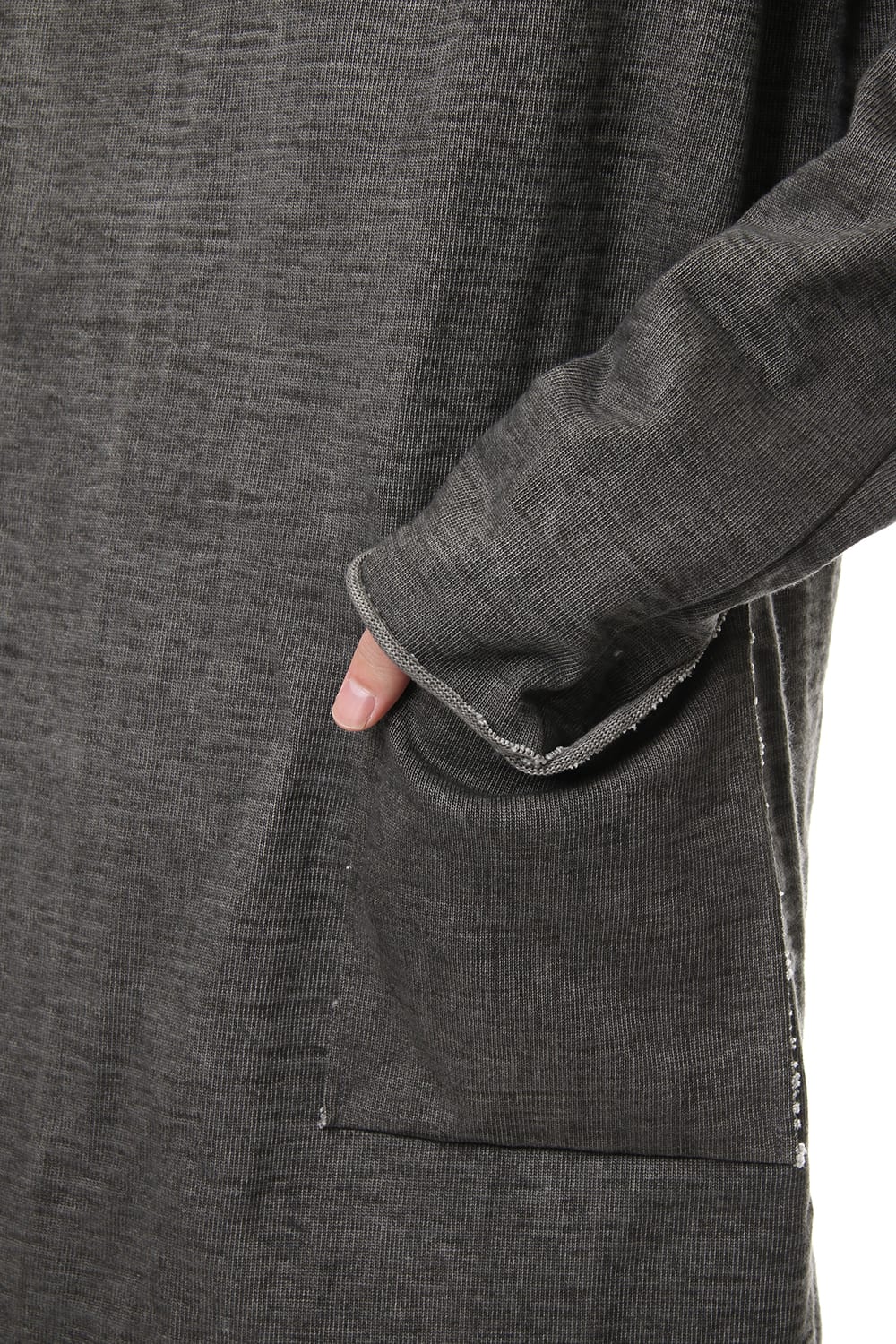 Heavy Jersey Hooded Coat Carbon