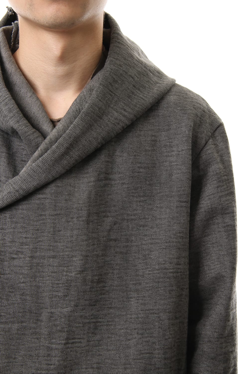 Heavy Jersey Hooded Coat Carbon