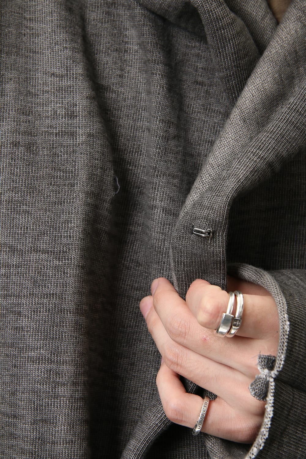 Heavy Jersey Hooded Coat Carbon