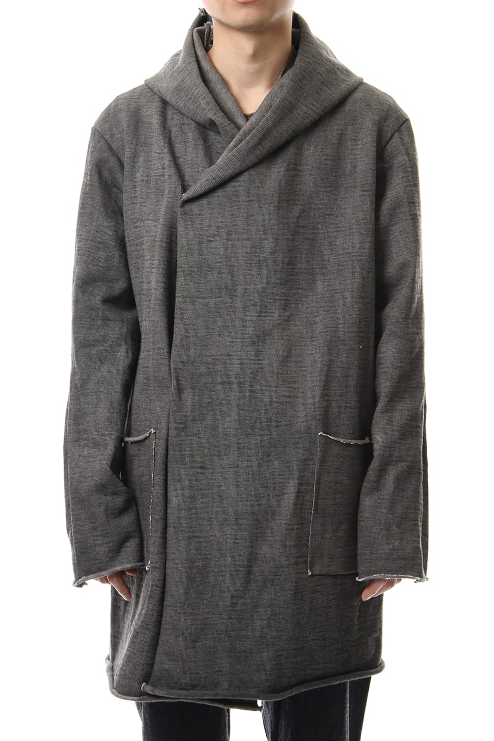 Heavy Jersey Hooded Coat Carbon