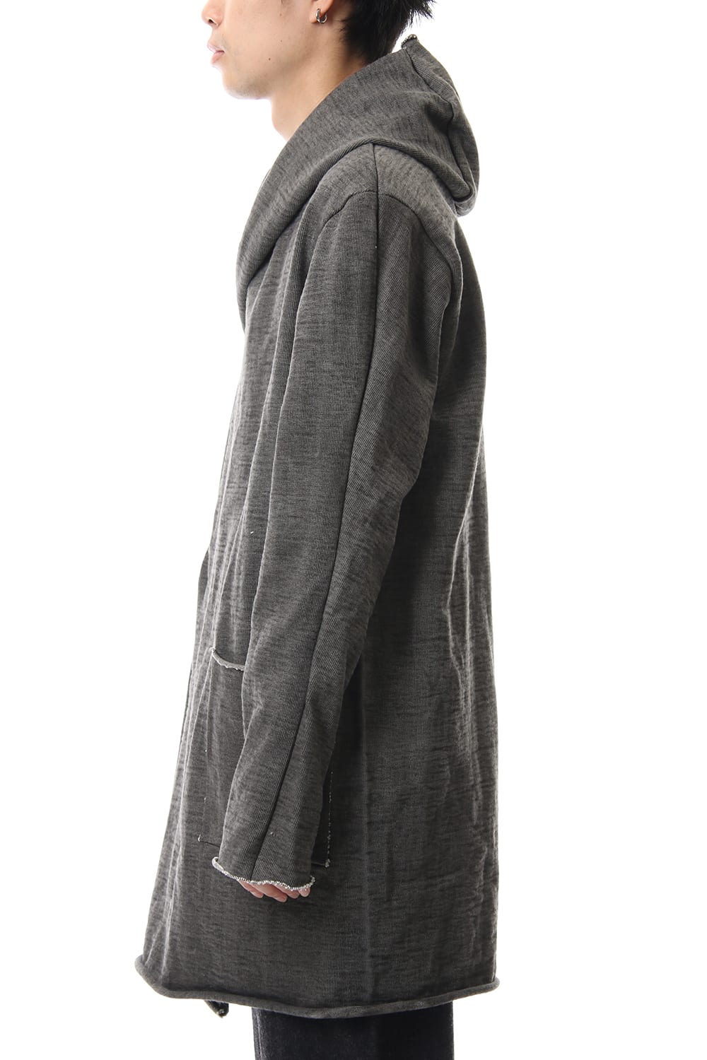 Heavy Jersey Hooded Coat Carbon