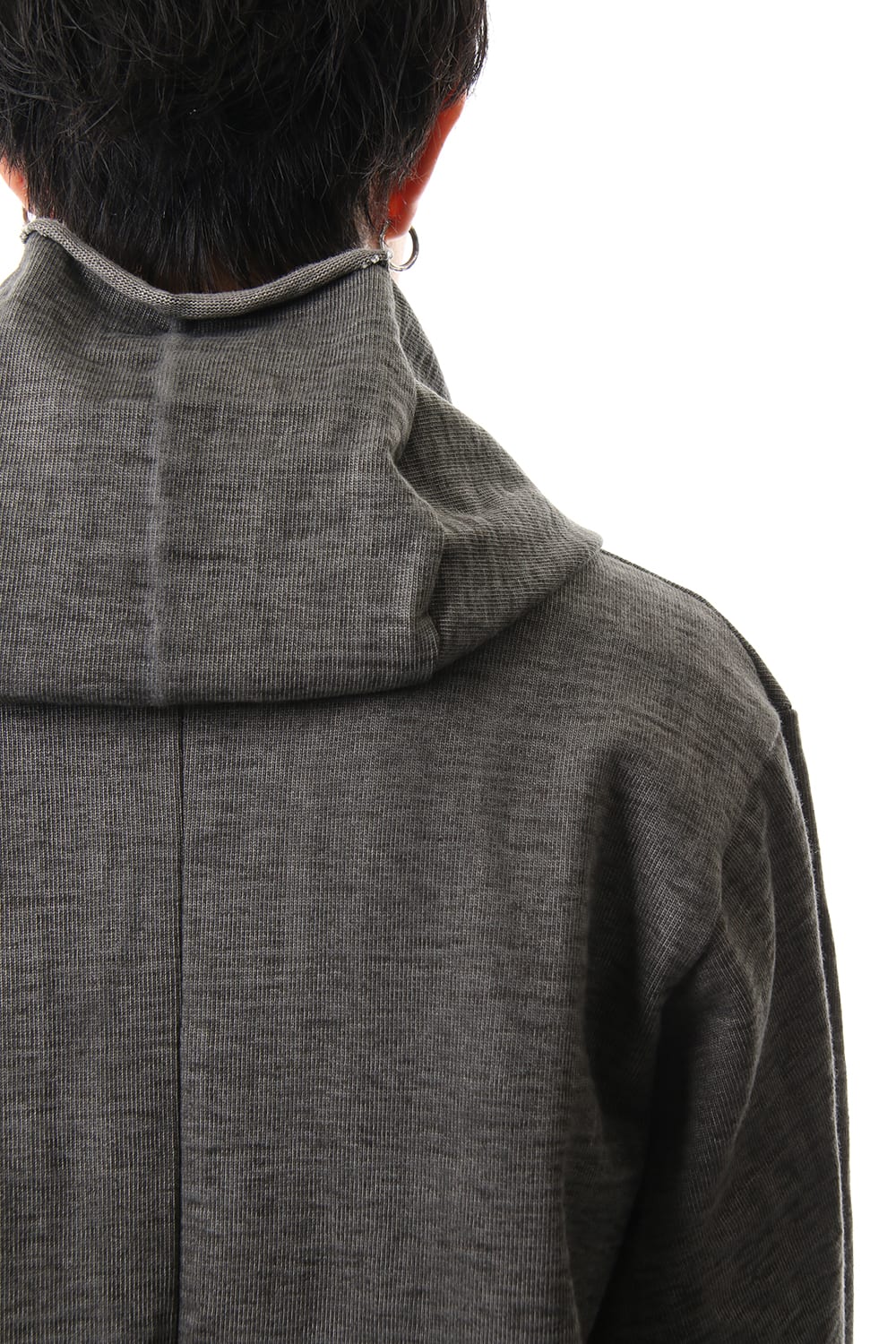 Heavy Jersey Hooded Coat Carbon