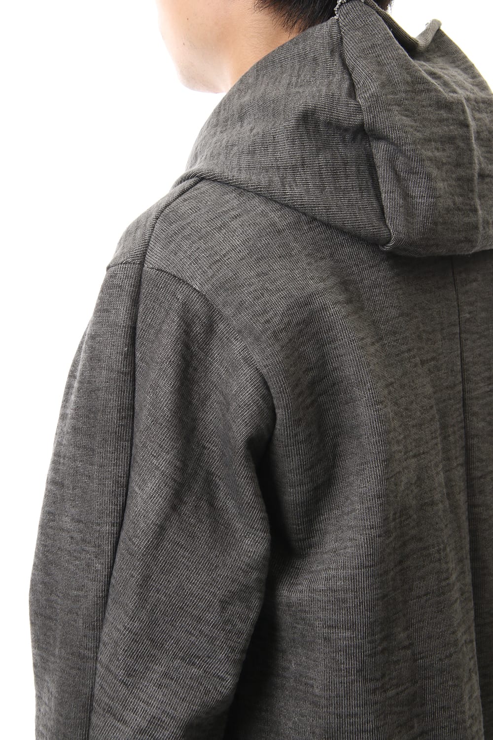 Heavy Jersey Hooded Coat Carbon