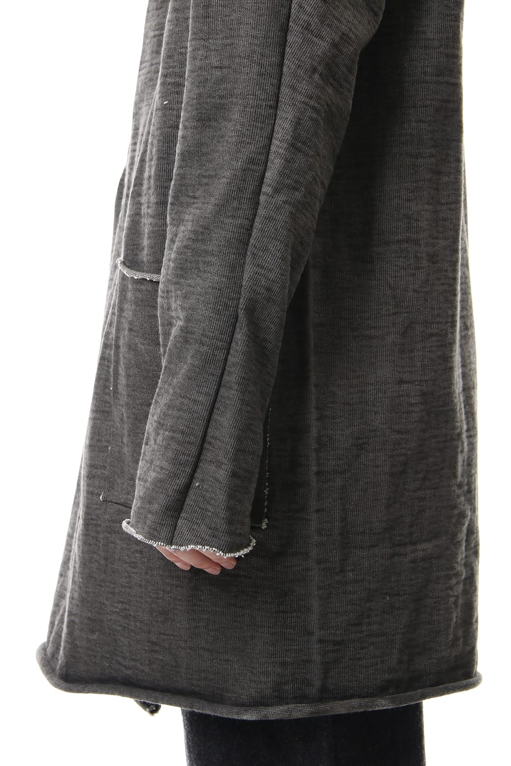 Heavy Jersey Hooded Coat Carbon