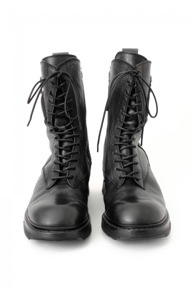 17SS Double Side Zip Military Boots SMOOTH