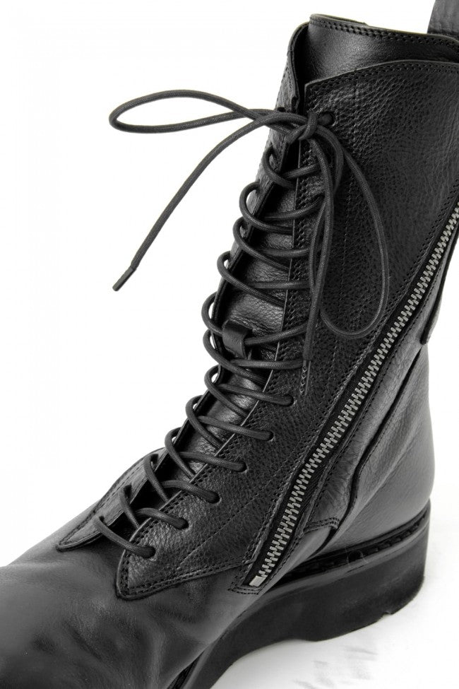 17SS Double Side Zip Military Boots SMOOTH