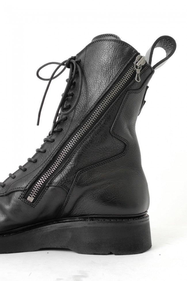 17SS Double Side Zip Military Boots SMOOTH