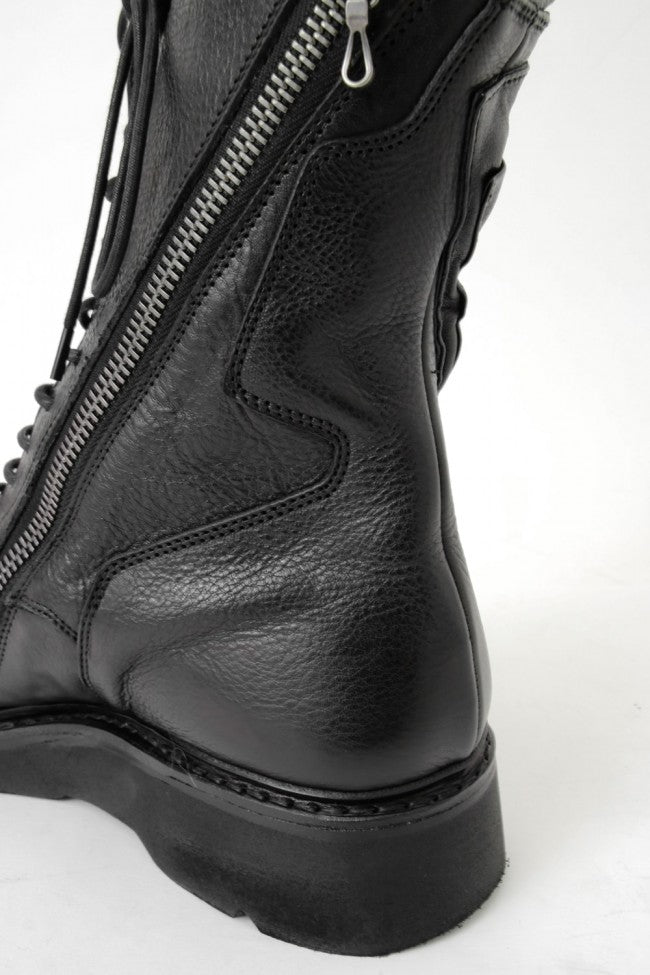 17SS Double Side Zip Military Boots SMOOTH