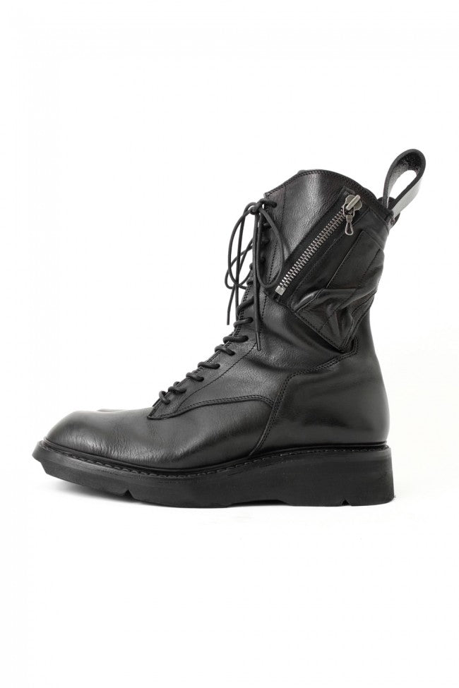 17SS Double Side Zip Military Boots SMOOTH