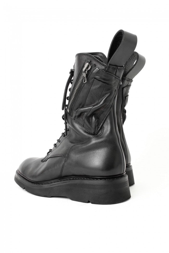 17SS Double Side Zip Military Boots SMOOTH