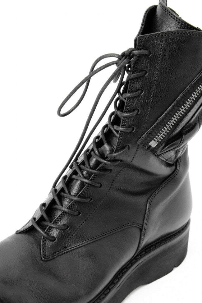 17SS Double Side Zip Military Boots SMOOTH