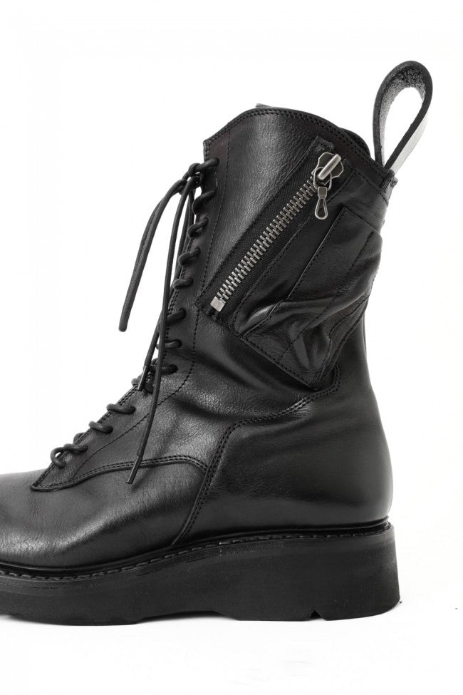 17SS Double Side Zip Military Boots SMOOTH