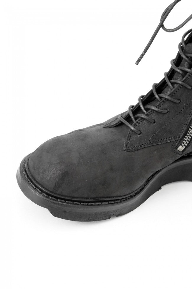 17SS Double Side Zip Military Boots NUBUCK