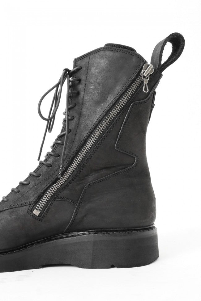 17SS Double Side Zip Military Boots NUBUCK