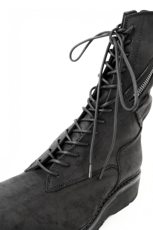 17SS Double Side Zip Military Boots NUBUCK