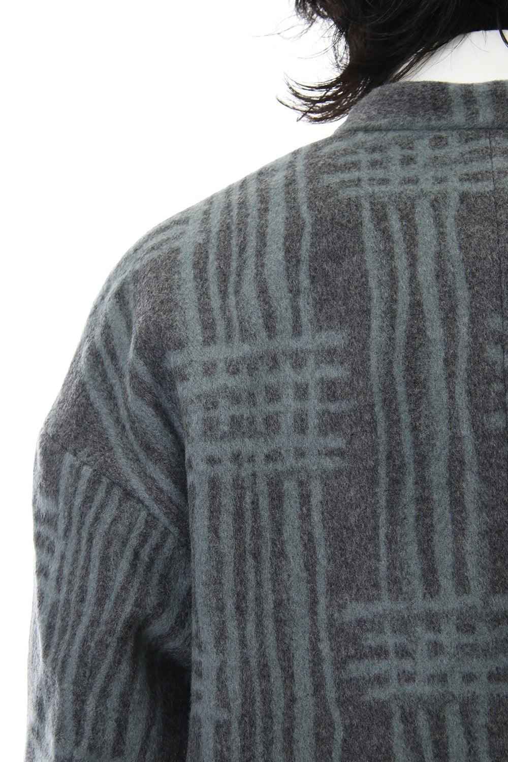 Jacket JK62 Grid Pattern Jaquard Wool Beaver Finished