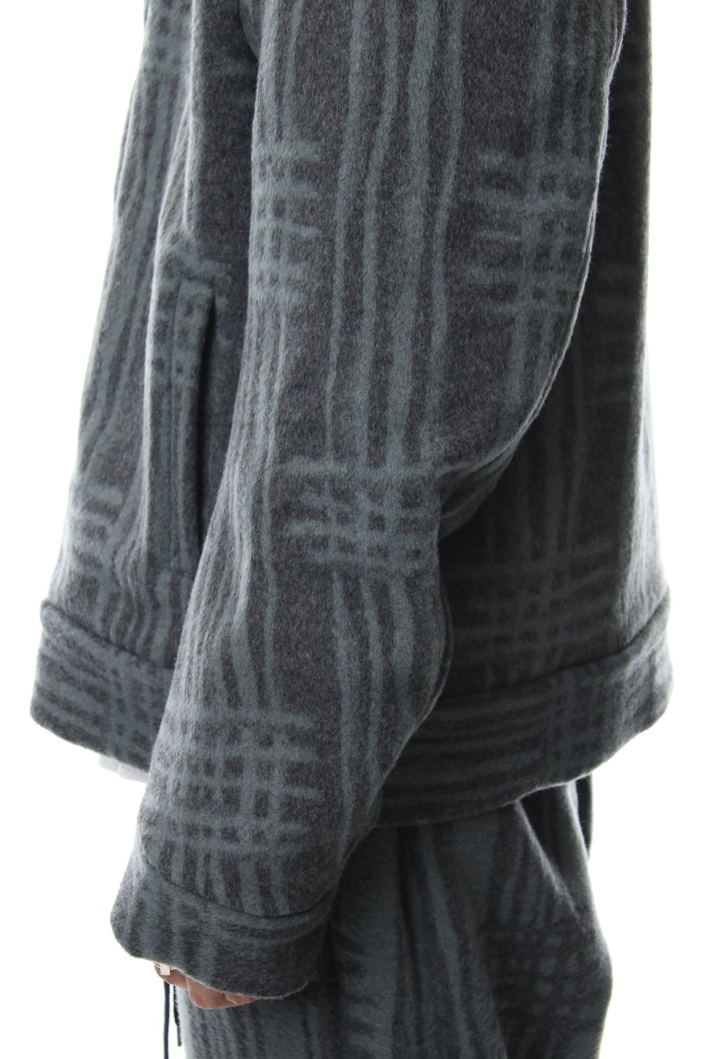 Jacket JK62 Grid Pattern Jaquard Wool Beaver Finished