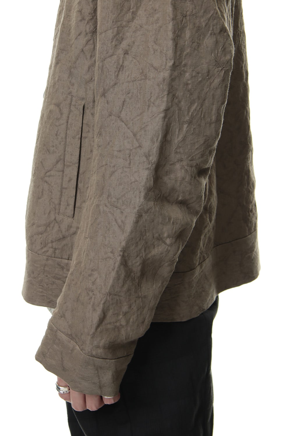 Jacket Rayon Linen hand Made Salt Wrinkle JK62-RY3