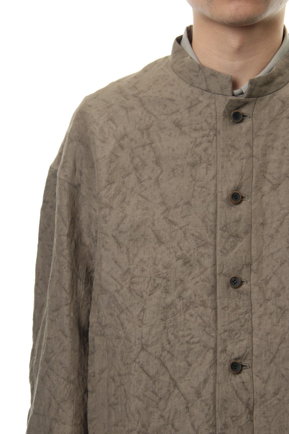 Jacket Rayon Linen hand Made Salt Wrinkle JK62-RY3