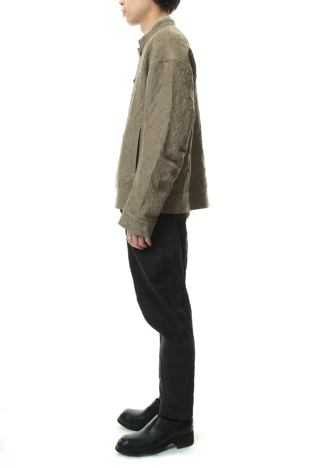 Jacket Rayon Linen hand Made Salt Wrinkle JK62-RY3