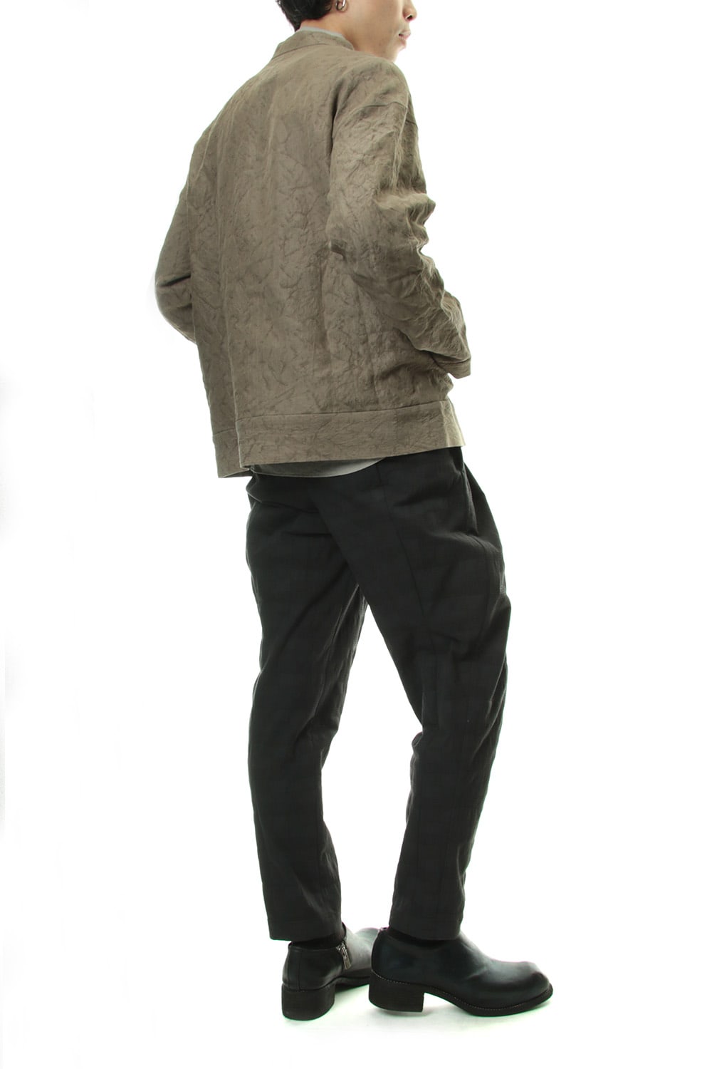 Jacket Rayon Linen hand Made Salt Wrinkle JK62-RY3