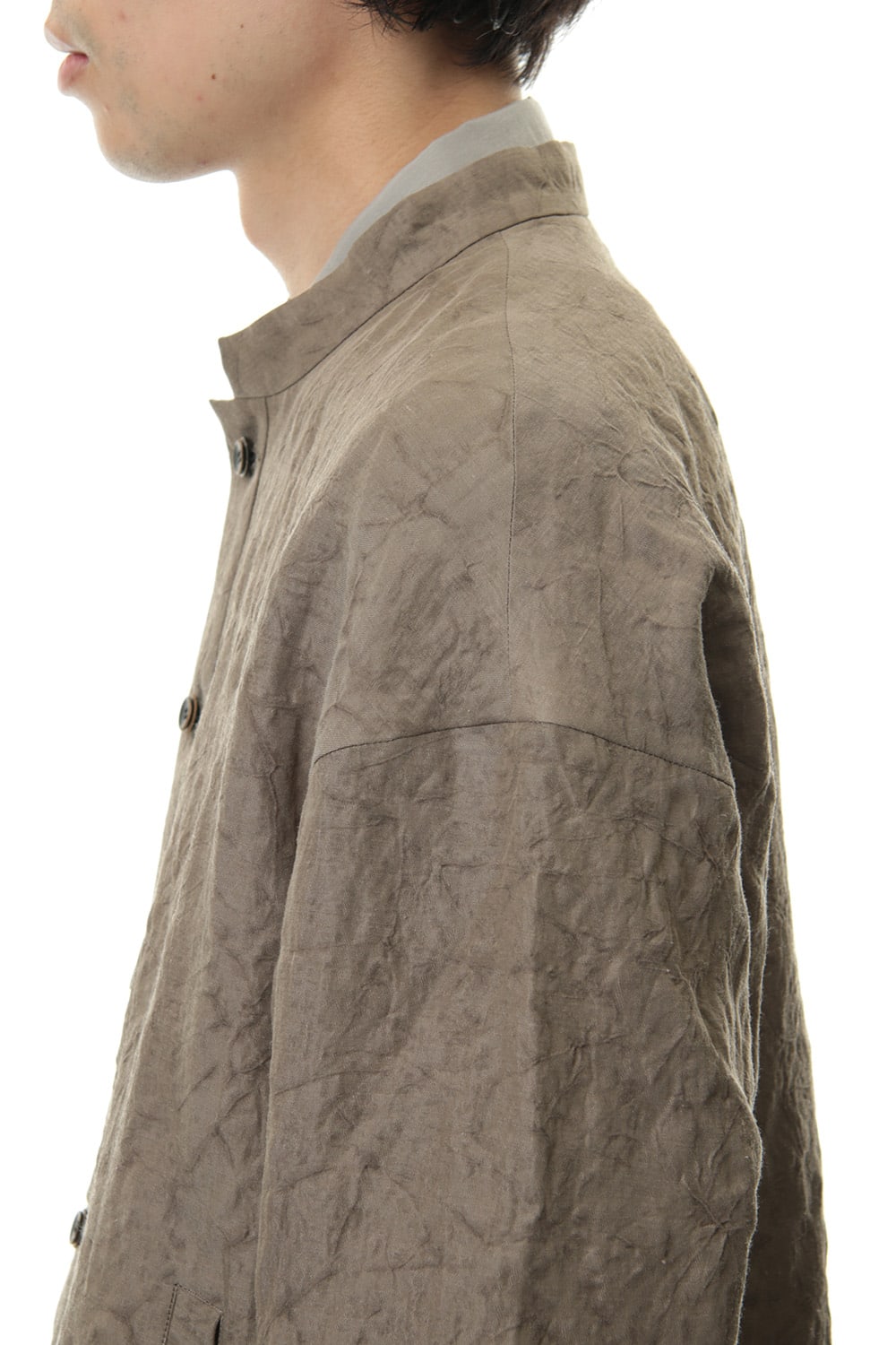 Jacket Rayon Linen hand Made Salt Wrinkle JK62-RY3