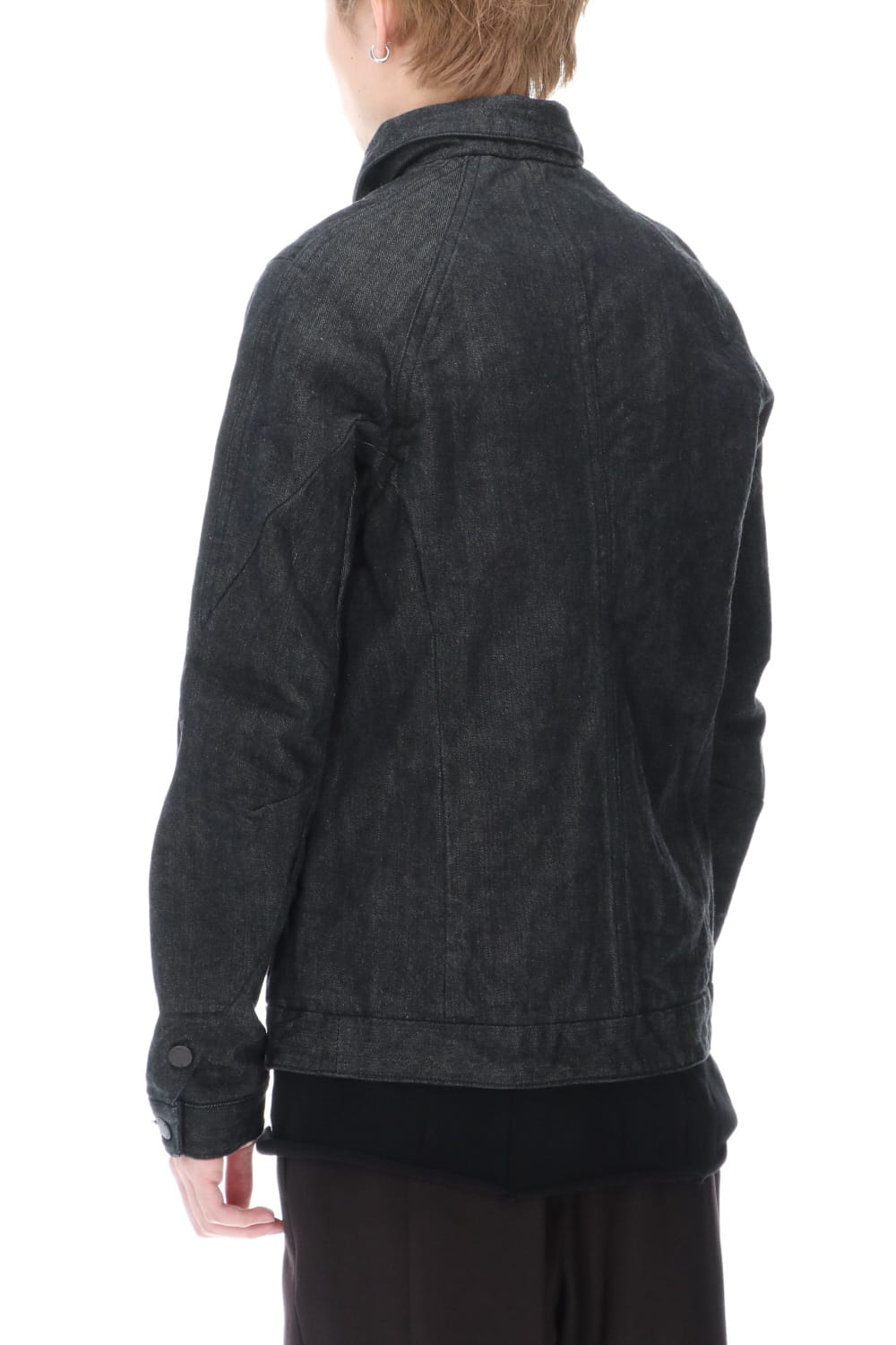 ジャケット デニム 13オンス コットン セルビッジ デニム ブラック