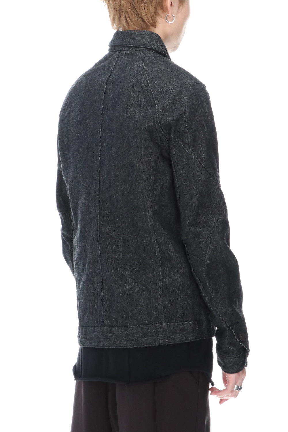 ジャケット デニム 13オンス コットン セルビッジ デニム ブラック