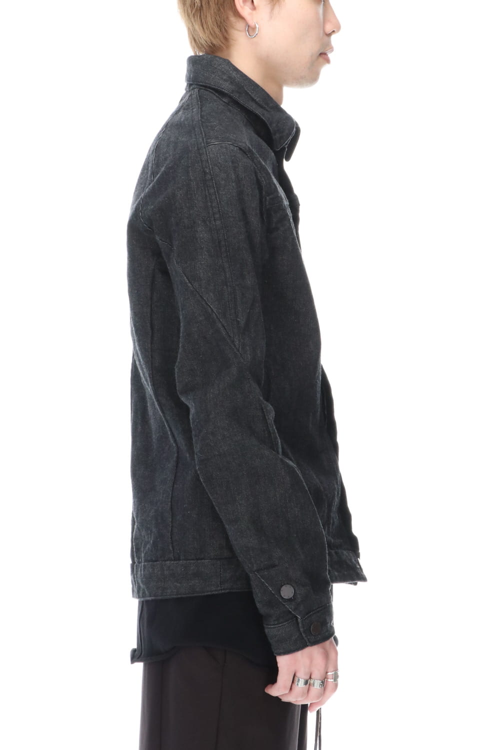 ジャケット デニム 13オンス コットン セルビッジ デニム ブラック