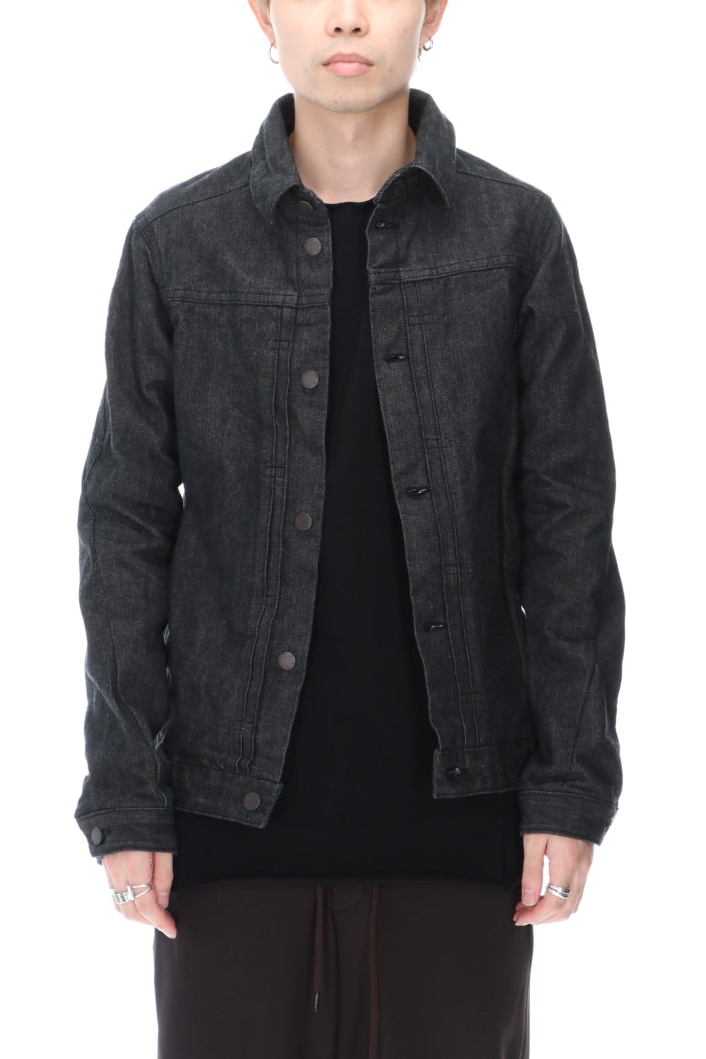 ジャケット デニム 13オンス コットン セルビッジ デニム ブラック