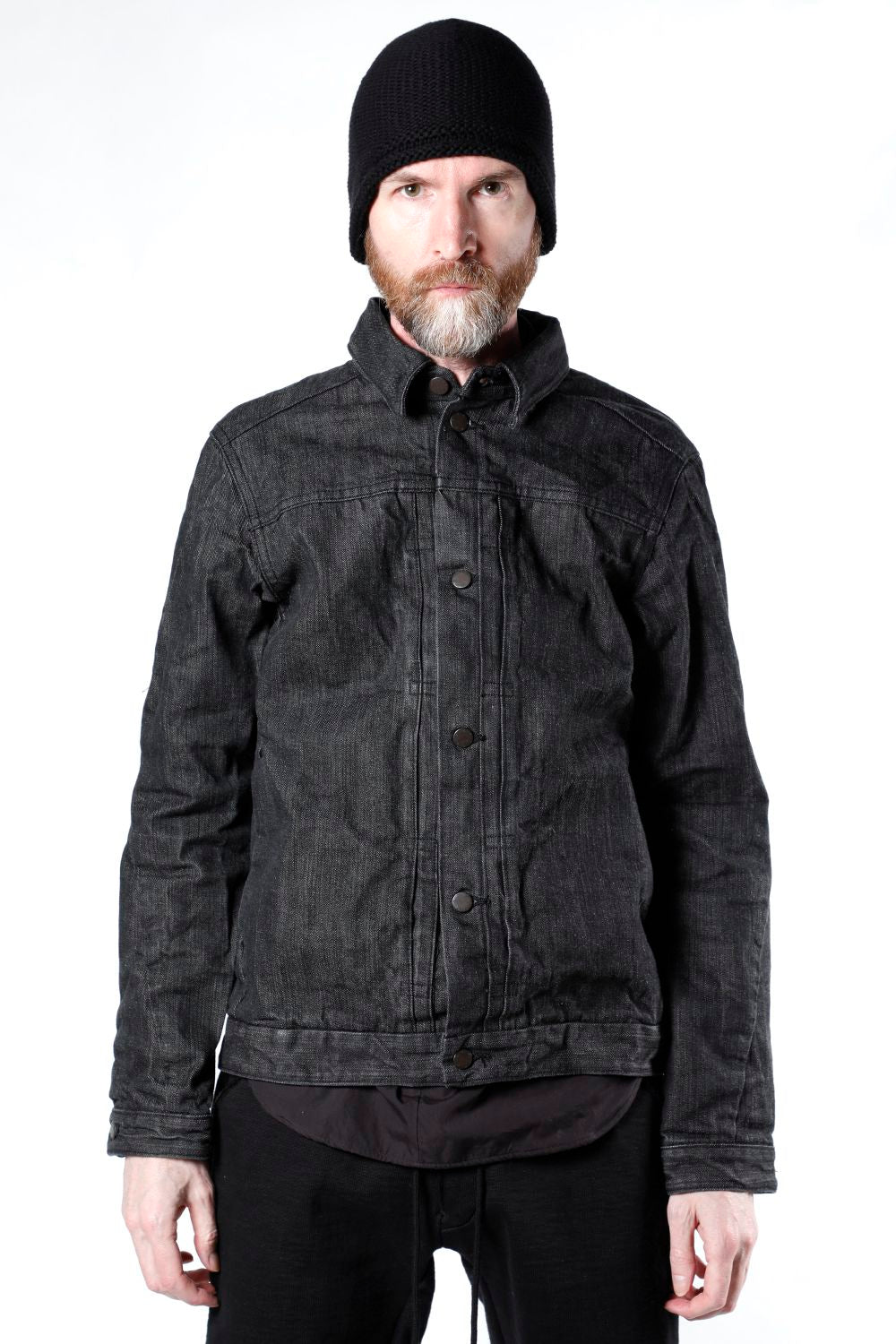 ジャケット デニム 13オンス コットン セルビッジ デニム ブラック