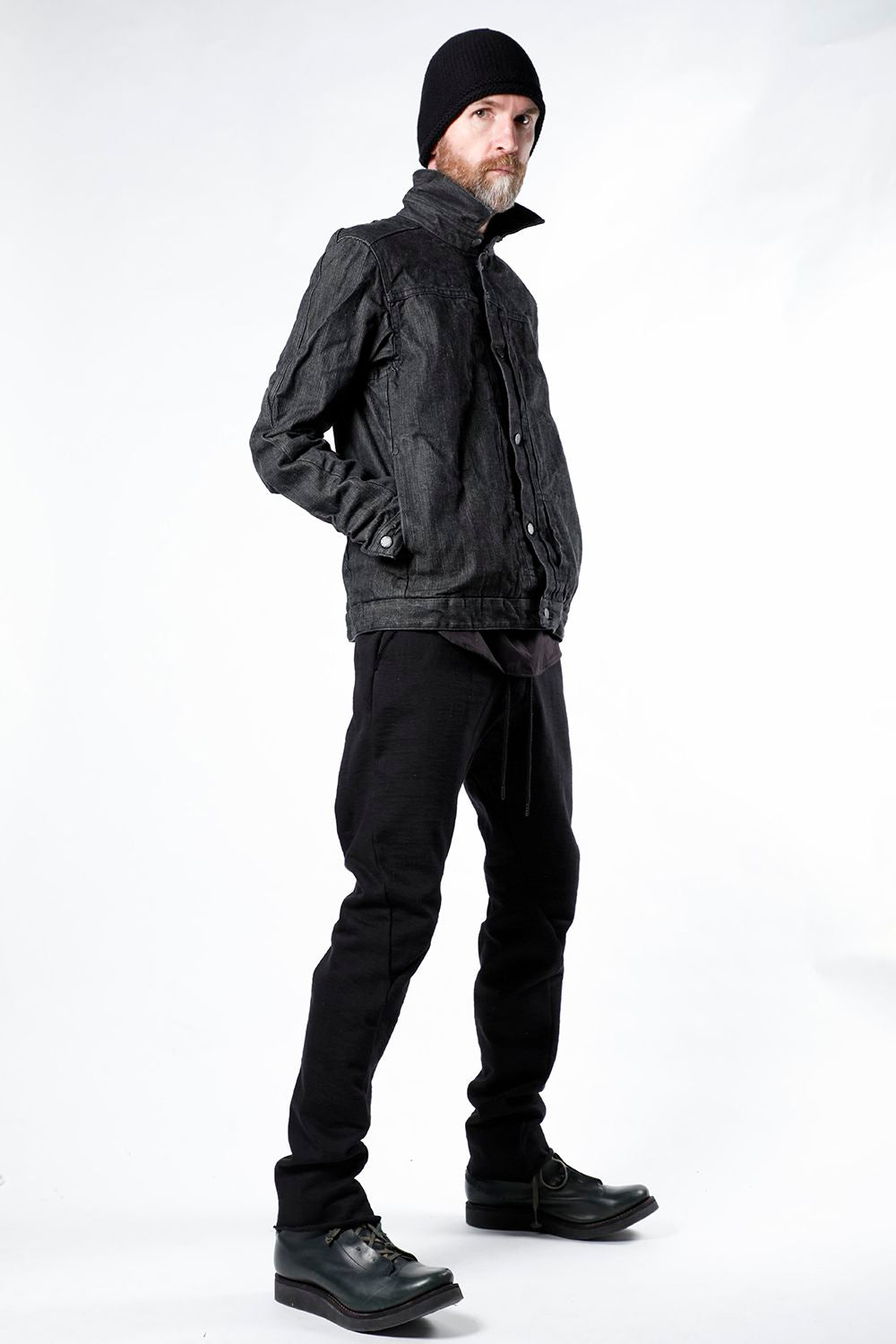 ジャケット デニム 13オンス コットン セルビッジ デニム ブラック