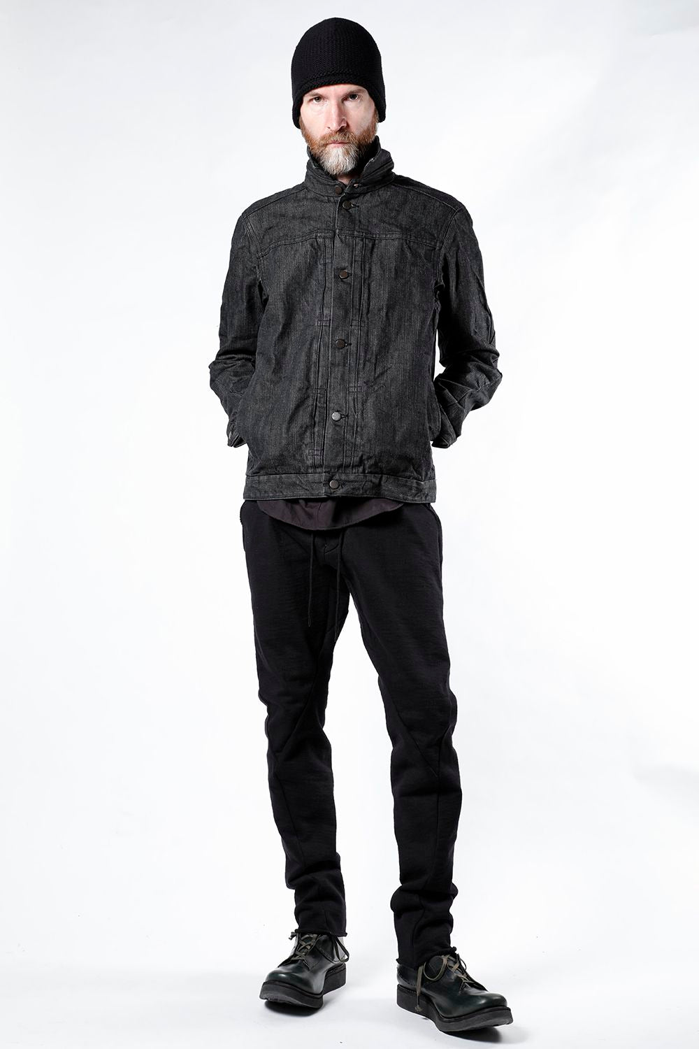 ジャケット デニム 13オンス コットン セルビッジ デニム ブラック