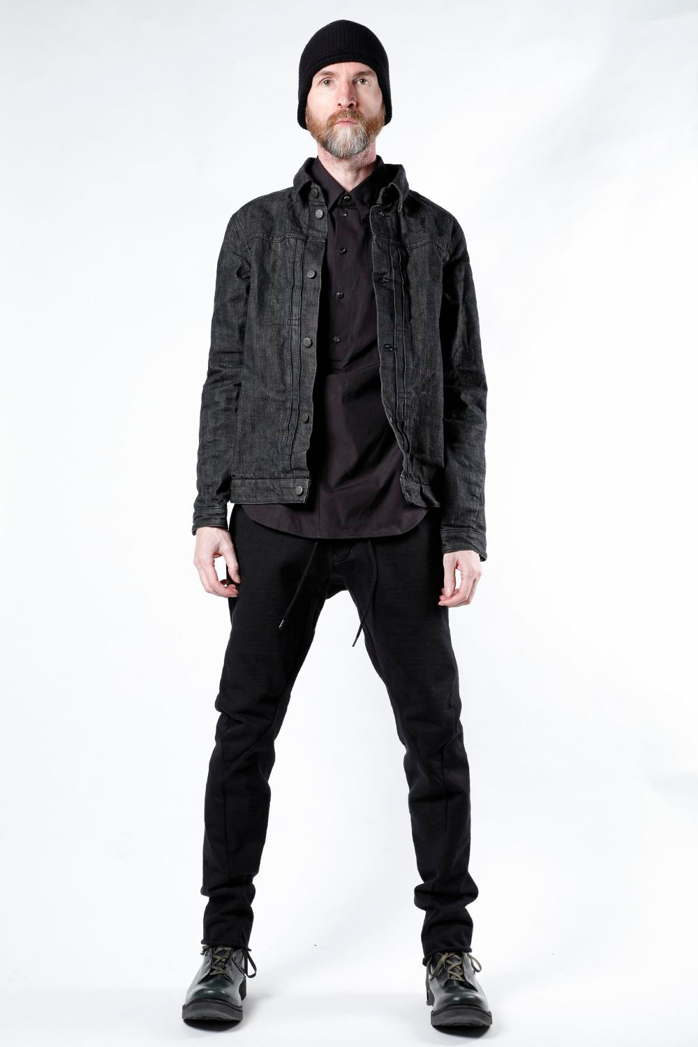 ジャケット デニム 13オンス コットン セルビッジ デニム ブラック