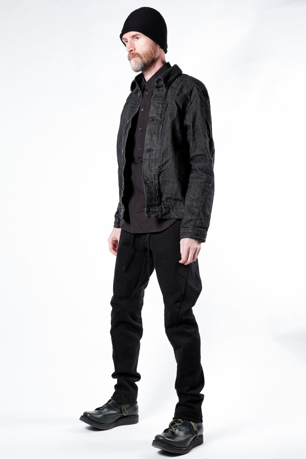 ジャケット デニム 13オンス コットン セルビッジ デニム ブラック