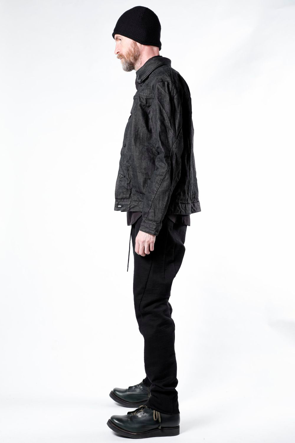 ジャケット デニム 13オンス コットン セルビッジ デニム ブラック