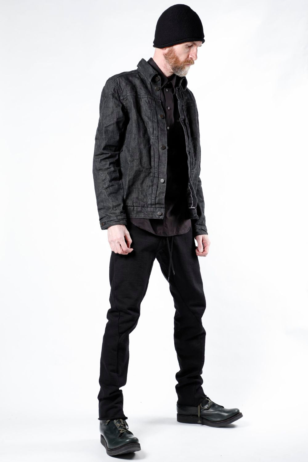 ジャケット デニム 13オンス コットン セルビッジ デニム ブラック