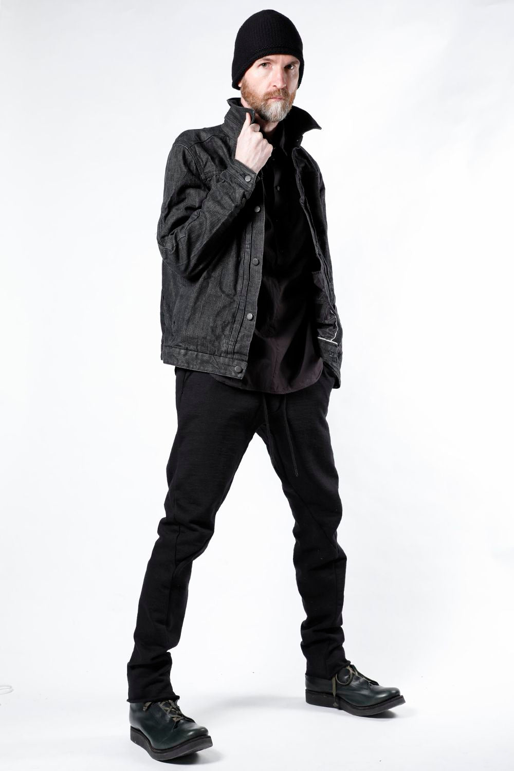 ジャケット デニム 13オンス コットン セルビッジ デニム ブラック