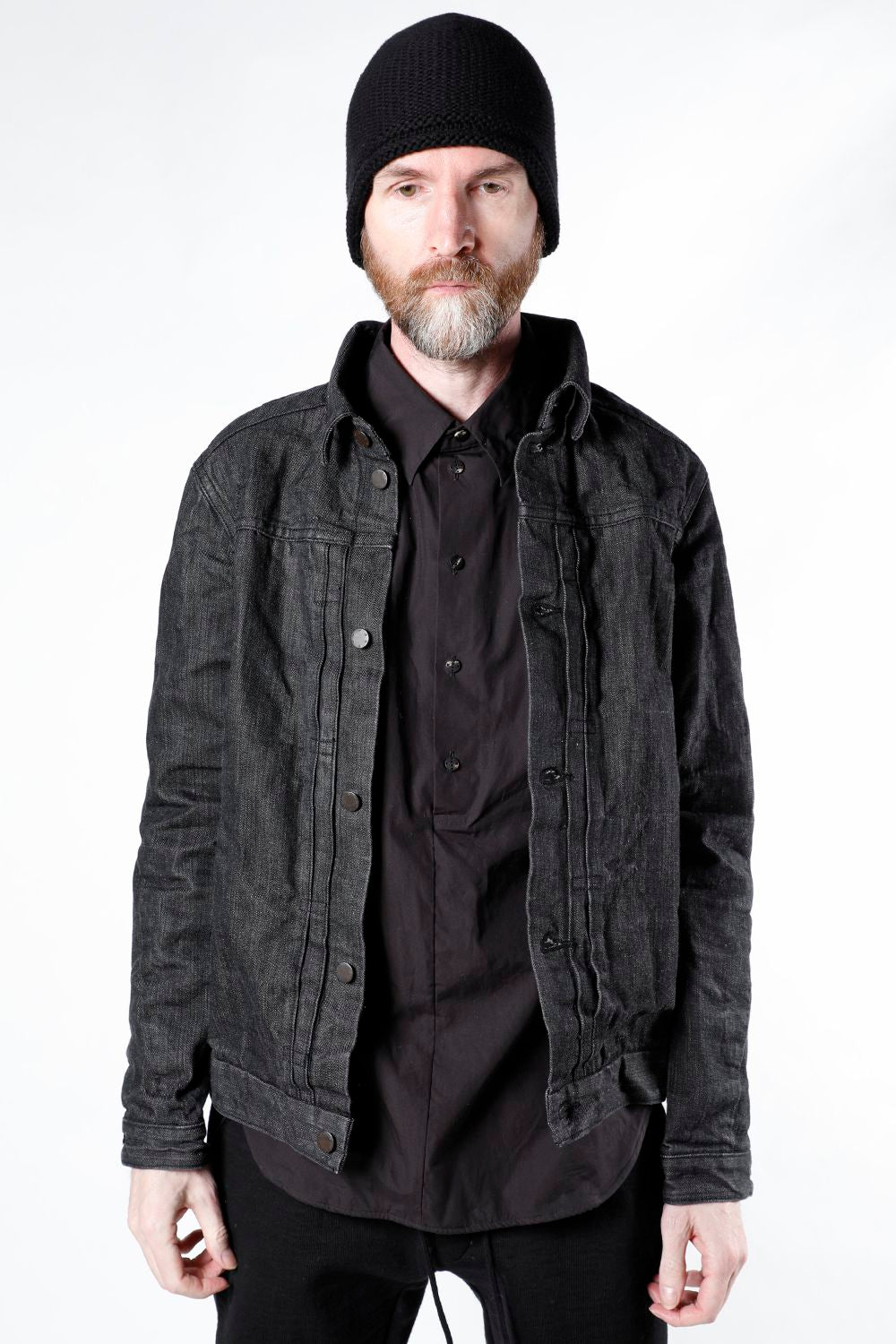 ジャケット デニム 13オンス コットン セルビッジ デニム ブラック