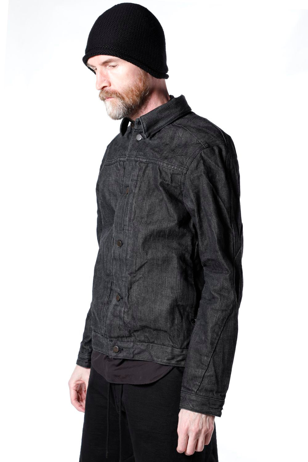 ジャケット デニム 13オンス コットン セルビッジ デニム ブラック