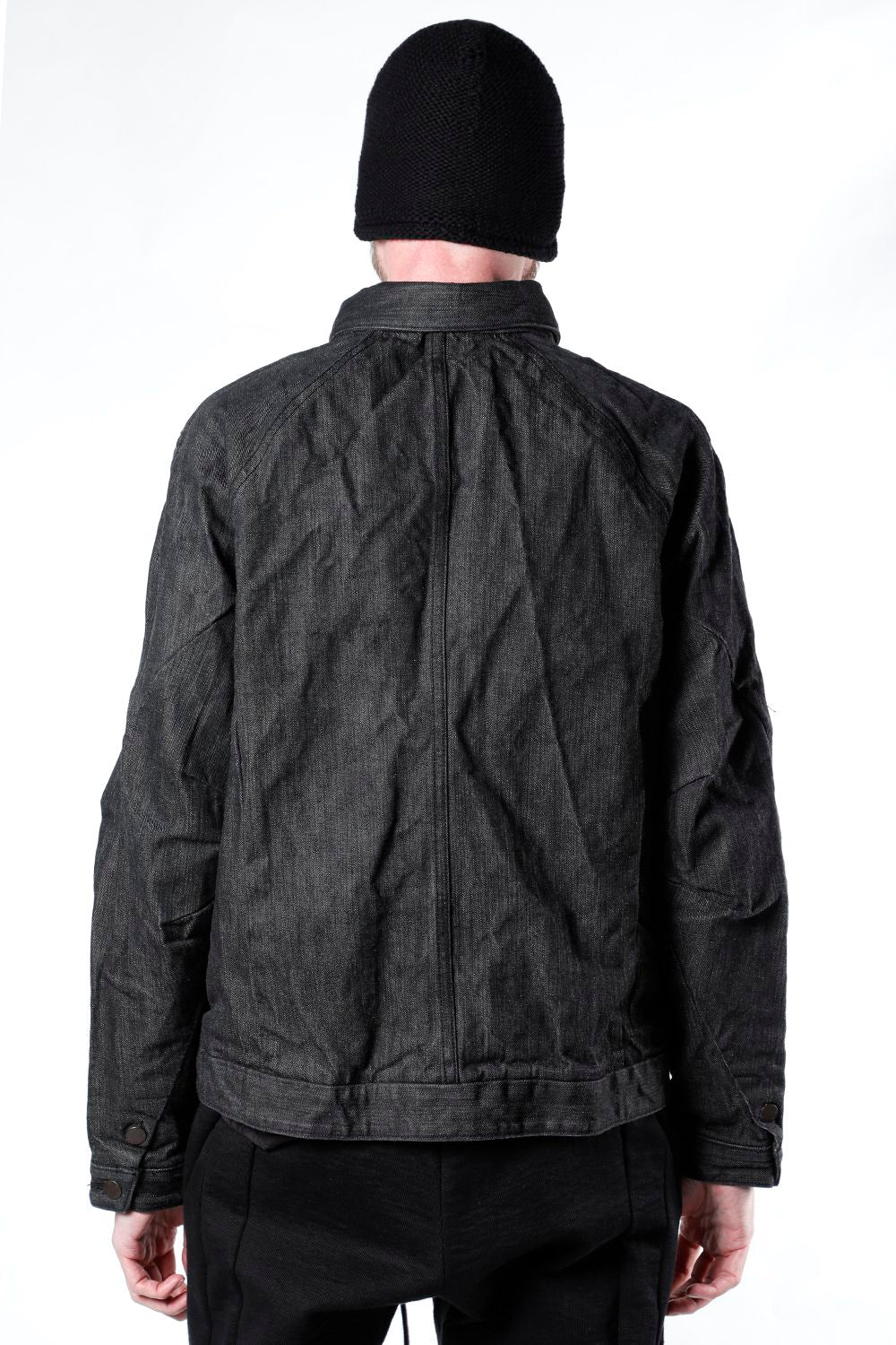ジャケット デニム 13オンス コットン セルビッジ デニム ブラック
