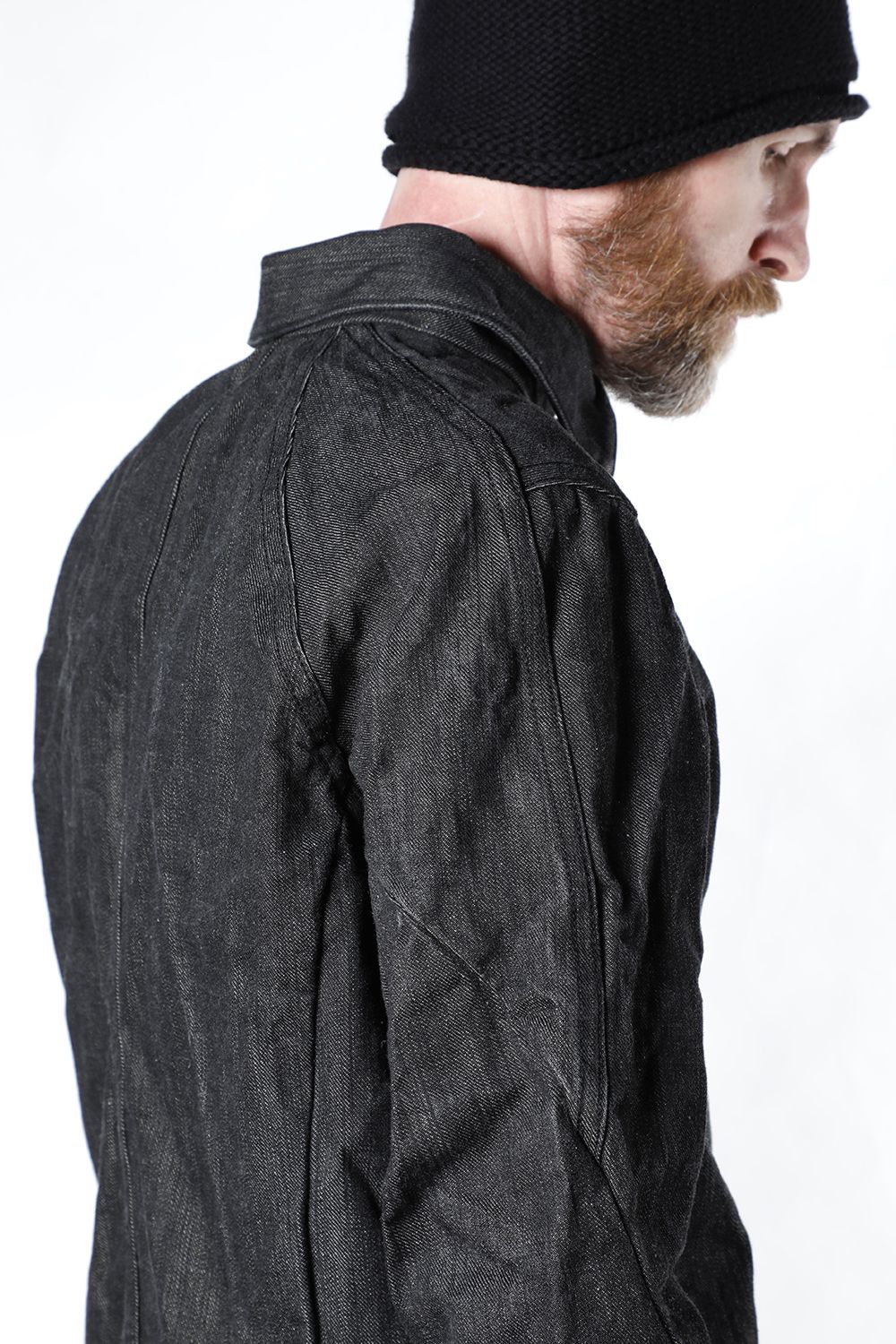 ジャケット デニム 13オンス コットン セルビッジ デニム ブラック