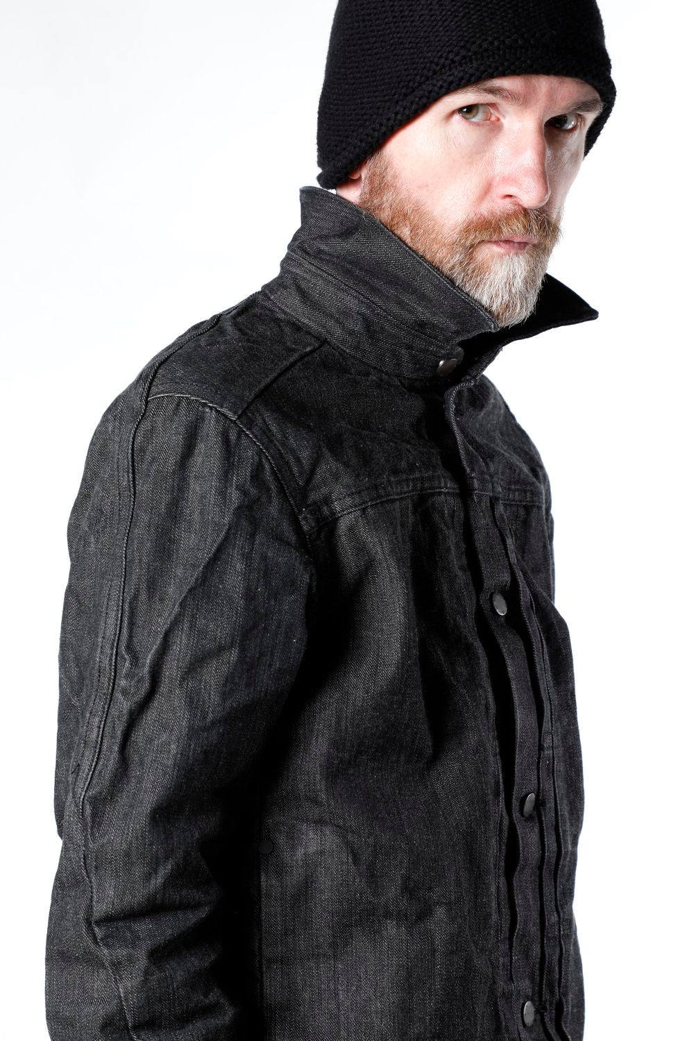 ジャケット デニム 13オンス コットン セルビッジ デニム ブラック