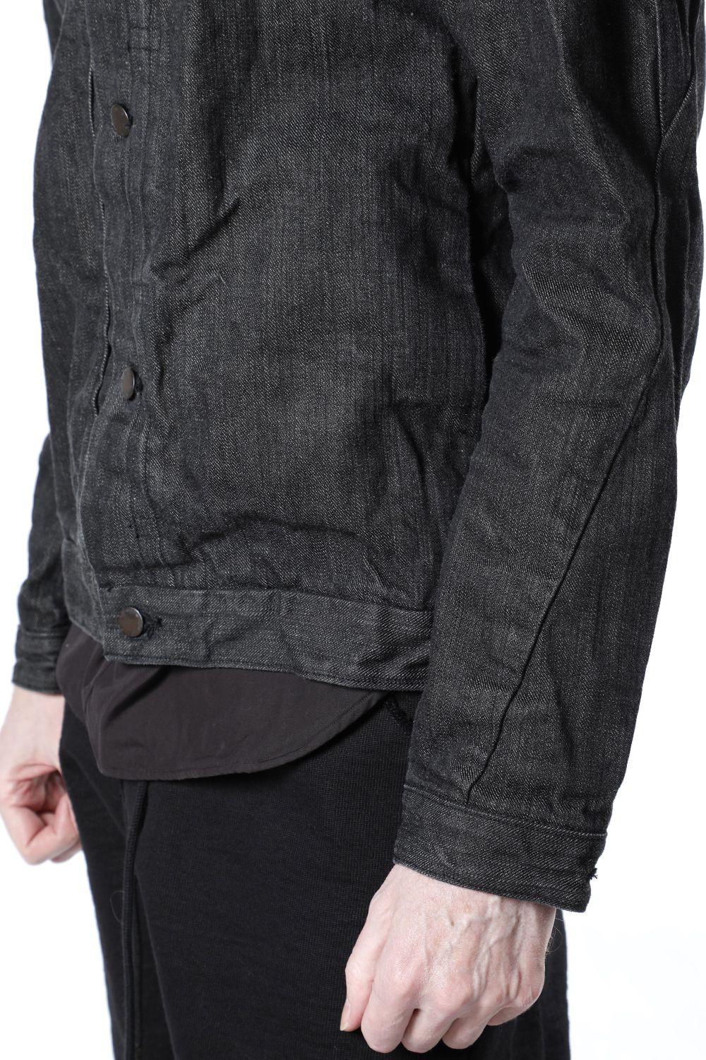 ジャケット デニム 13オンス コットン セルビッジ デニム ブラック