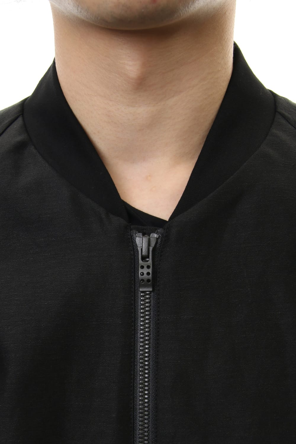 Jacket Silk Linen Voile Sand Blast Finish - Black