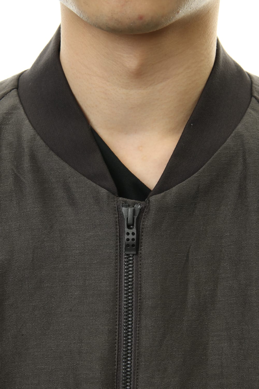 Jacket Silk Linen Voile Sand Blast Finish - Gray