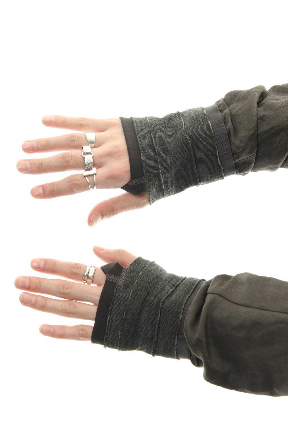 Jacket Silk Linen Voile Sand Blast Finish - Gray