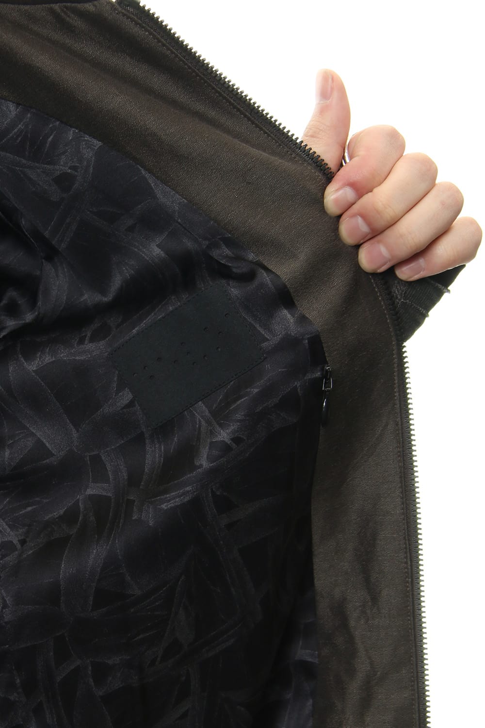 Jacket Silk Linen Voile Sand Blast Finish - Gray