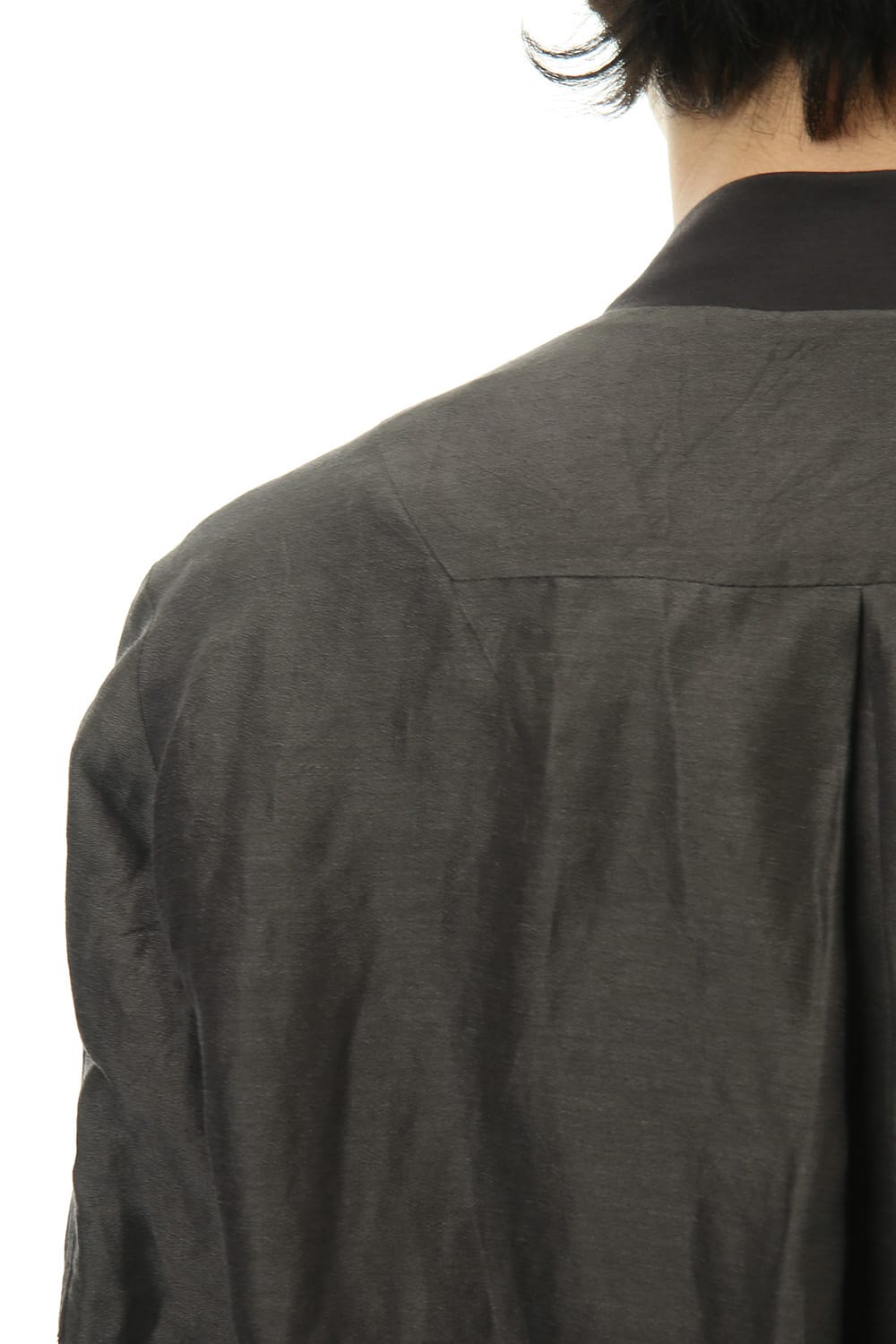 Jacket Silk Linen Voile Sand Blast Finish - Gray