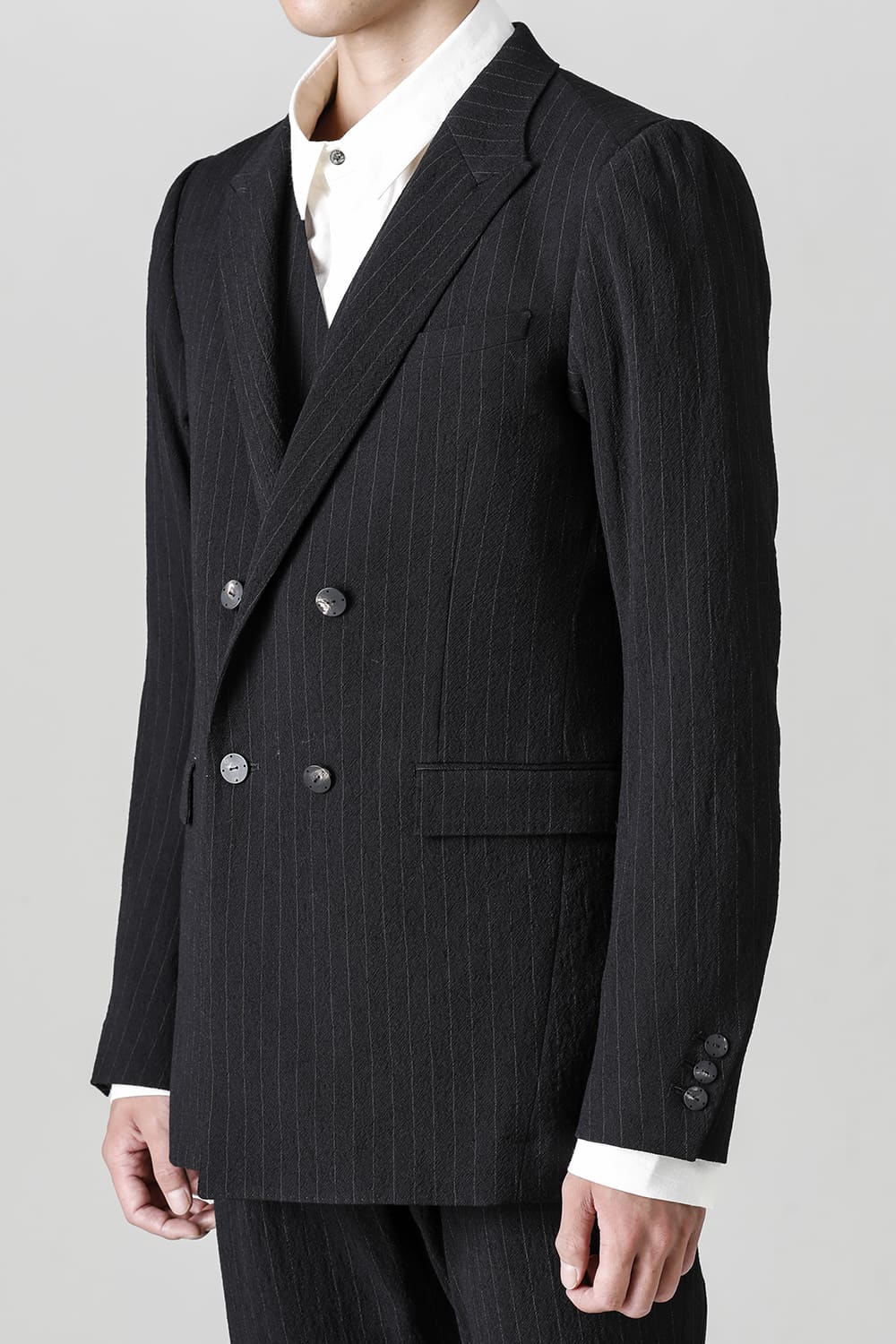 ジャケット シュリンク ウール ストライプ
